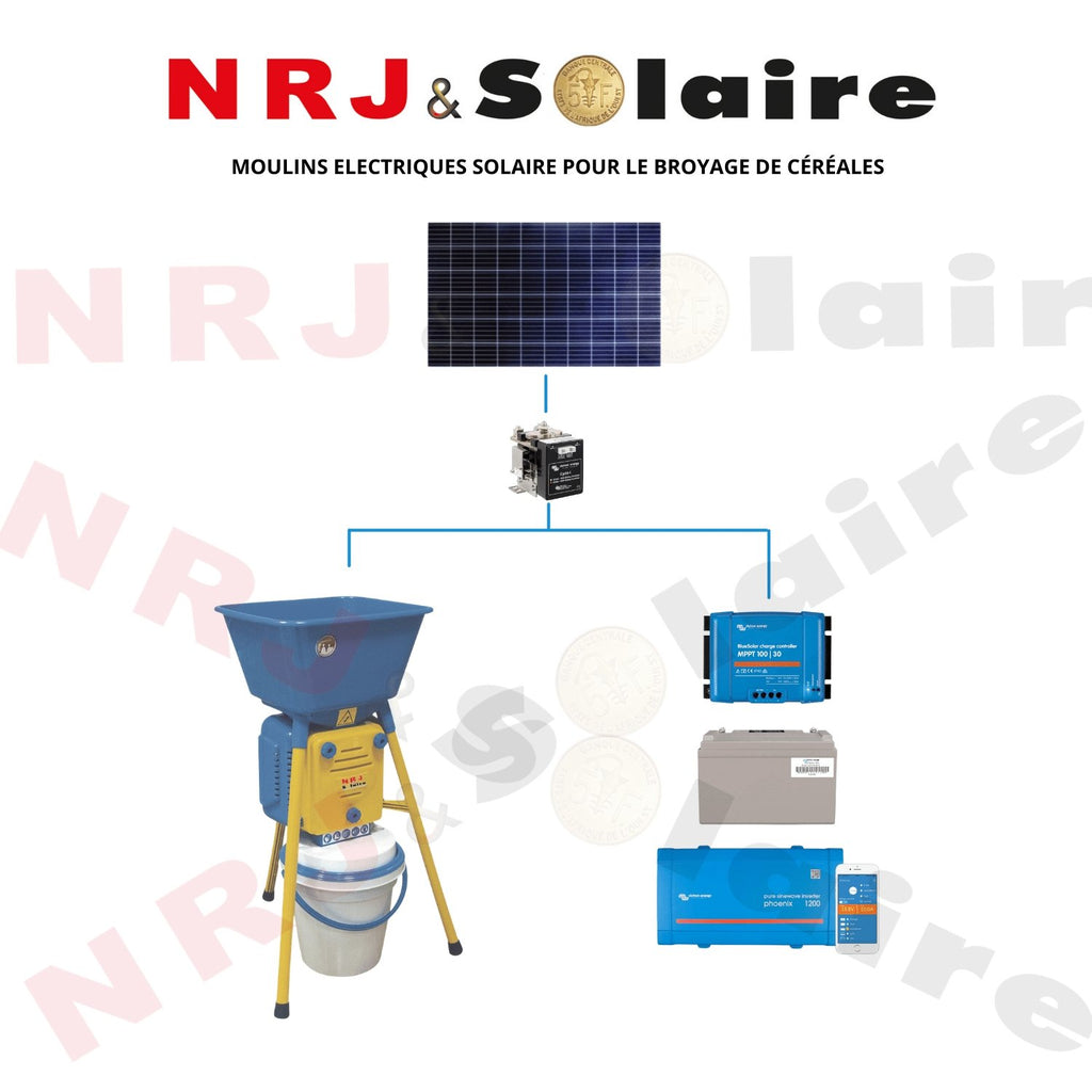 MOULINS ELECTRIQUES SOLAIRE POUR LE BROYAGE DE CÉRÉALES