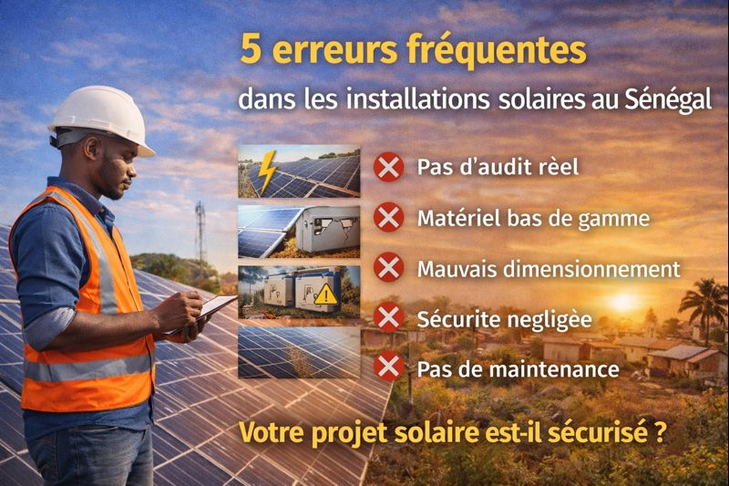 5 erreurs fréquentes dans les installations solaires au Sénégal